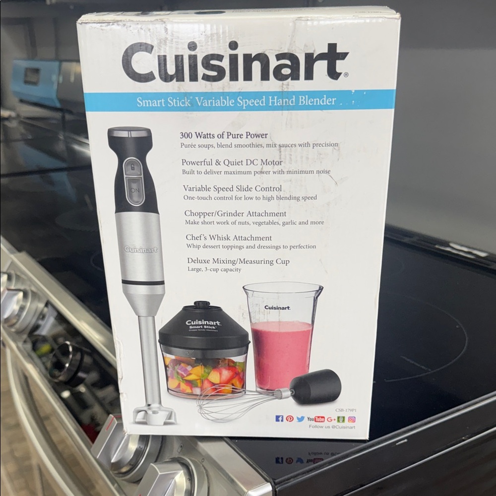 Cuisinart Variable Speed Hand Blender - Silver and Black